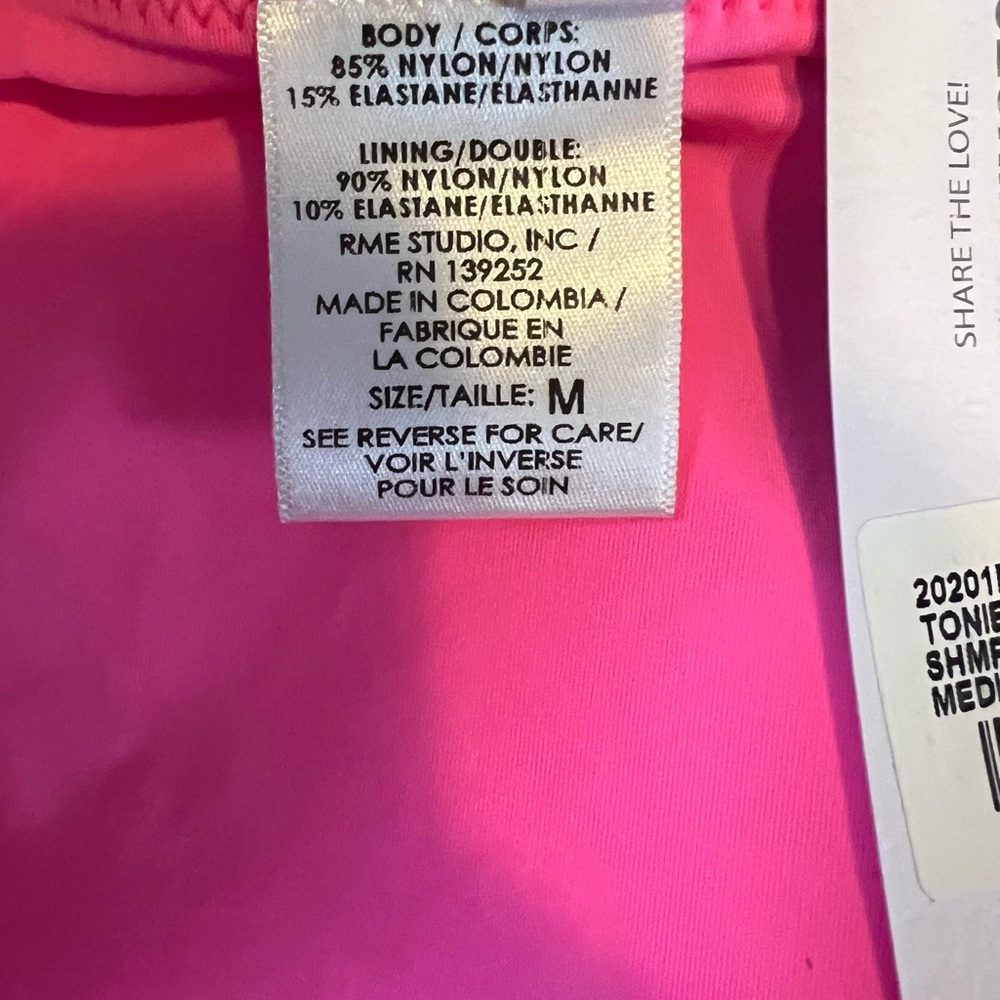 Peixoto Tonie Full Bottom Women's Medium Swim Pink Side Ties NWT - Picture 4 of 5